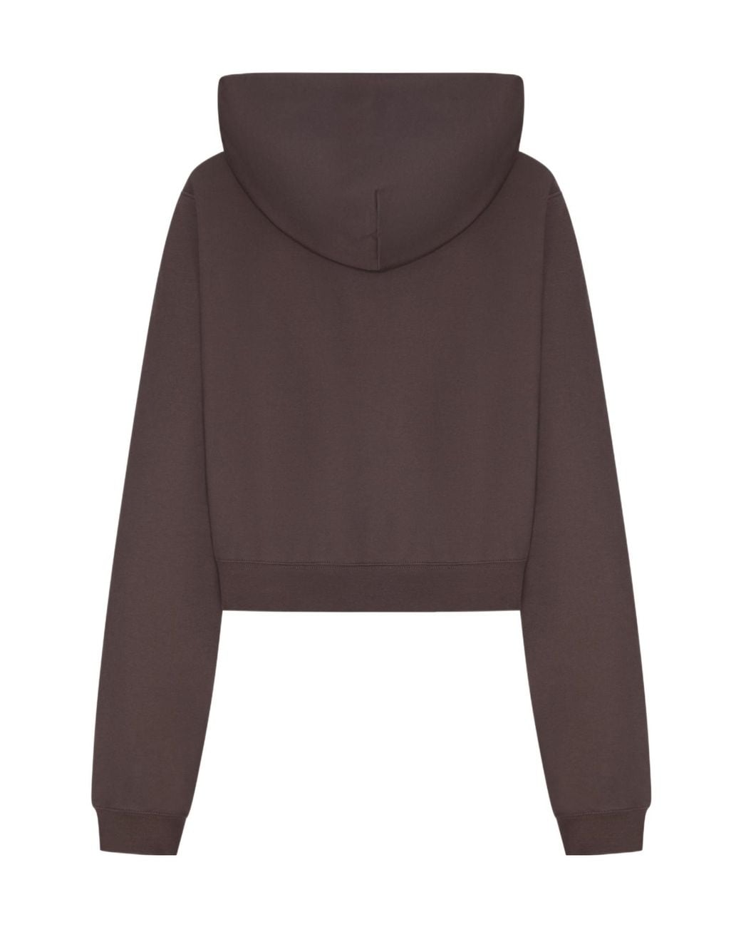 Gucci Brown Logo-Embellished Cropped Hoodie
