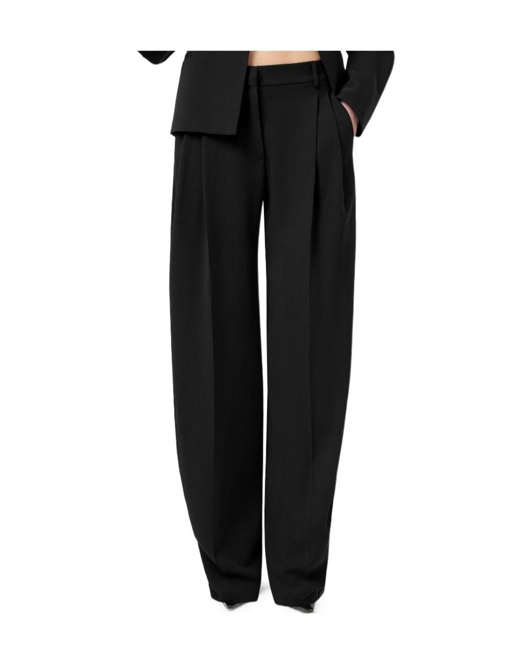 ANDAMANE Black Tracy Low Rise Maxi Pants