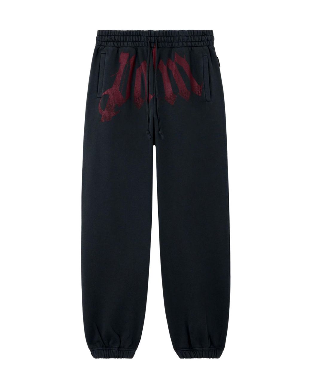 Palm Angels Blue Logo-Print Track Pants for men