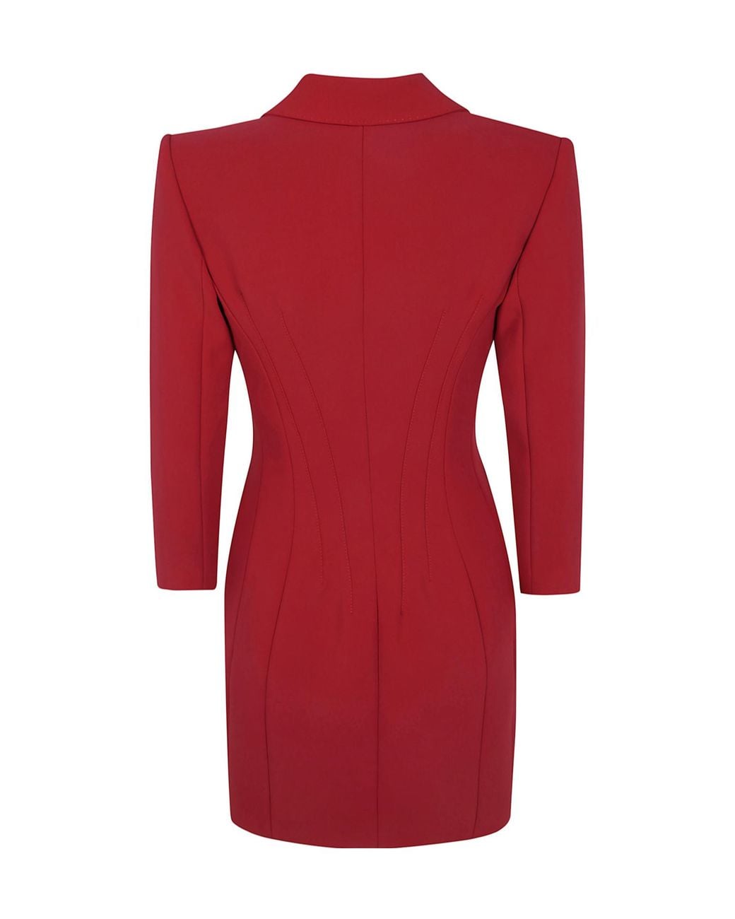 Elisabetta Franchi Red Double-Breasted Coat Dress