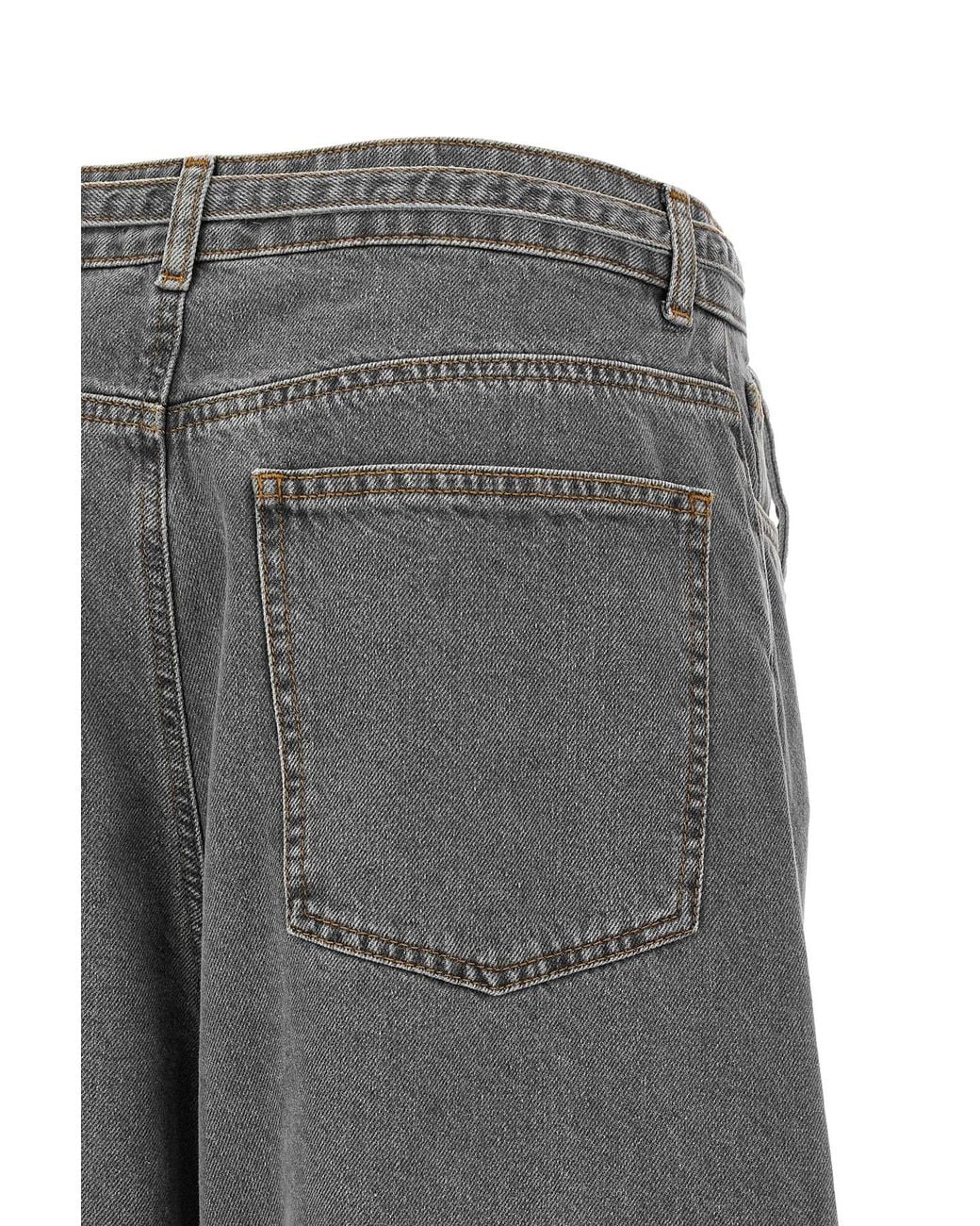 Twinset Gray Belted Wide-Leg Jeans