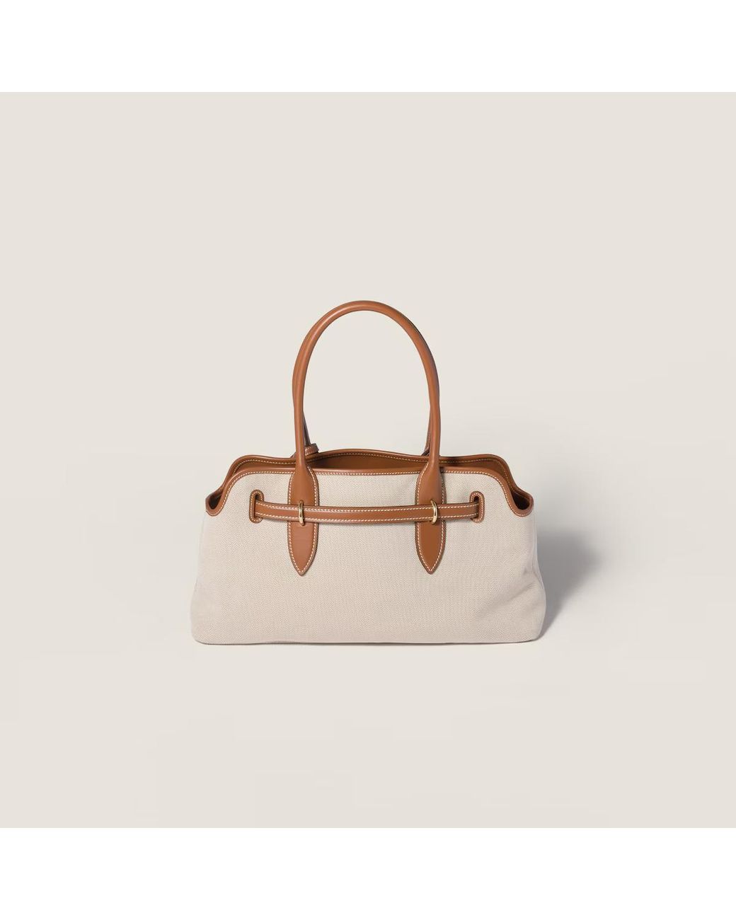 Miu Miu Brown Aventure Logo-Detailed Shoulder Bag