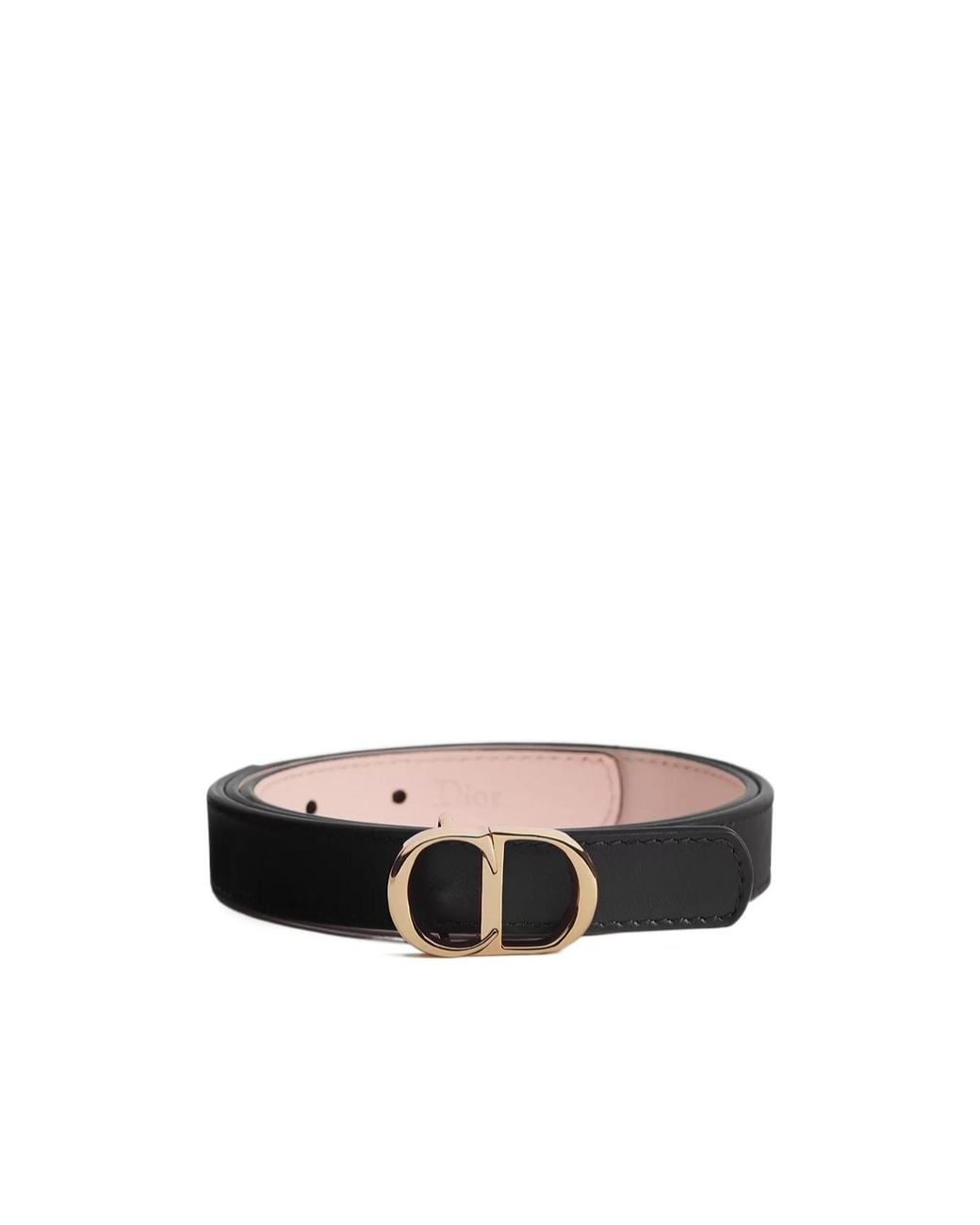 Dior White Christian Cd Logo Buckle Belt