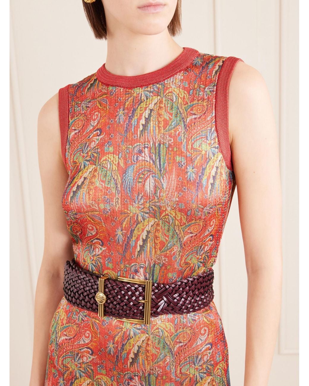 Etro Multicolor Logo Belt