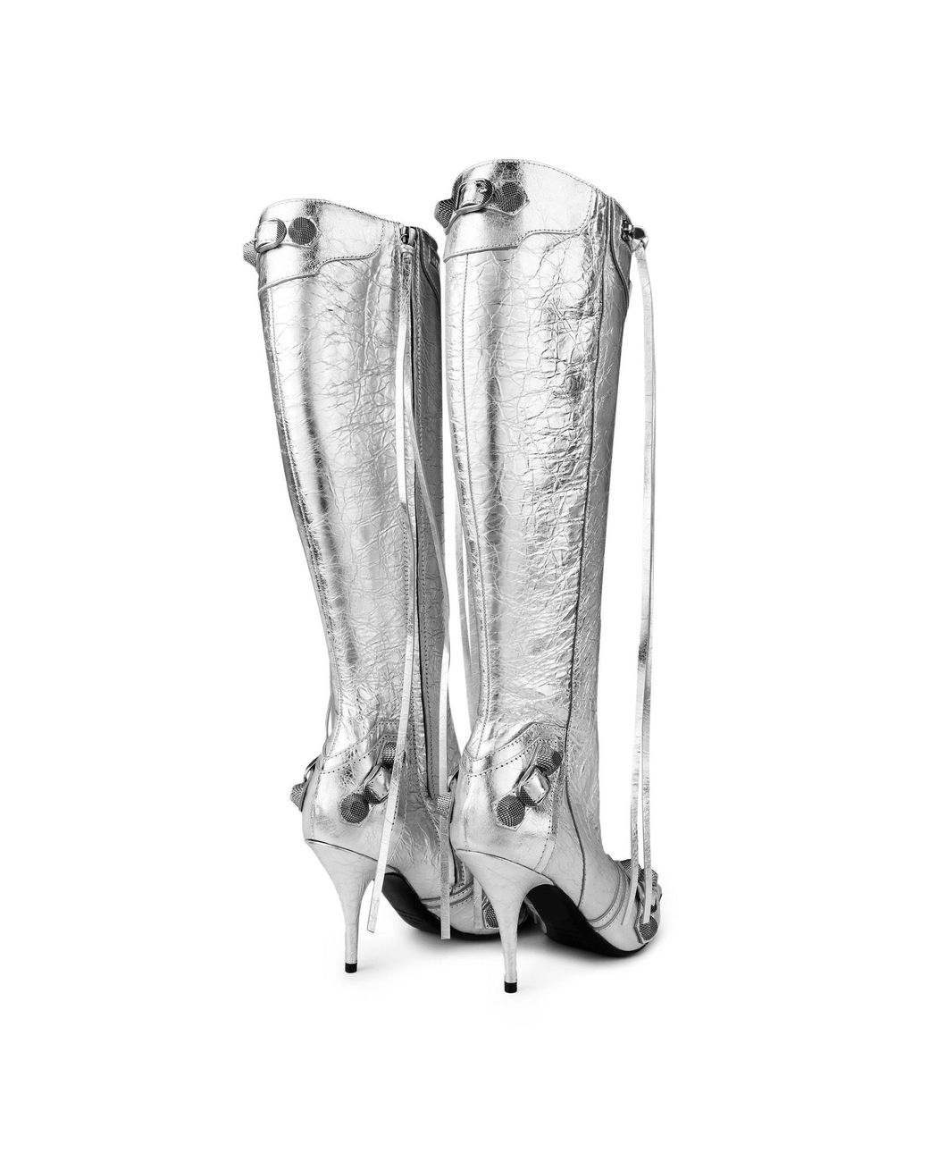 Balenciaga White Bal Cagole Over-The-Knee Boots