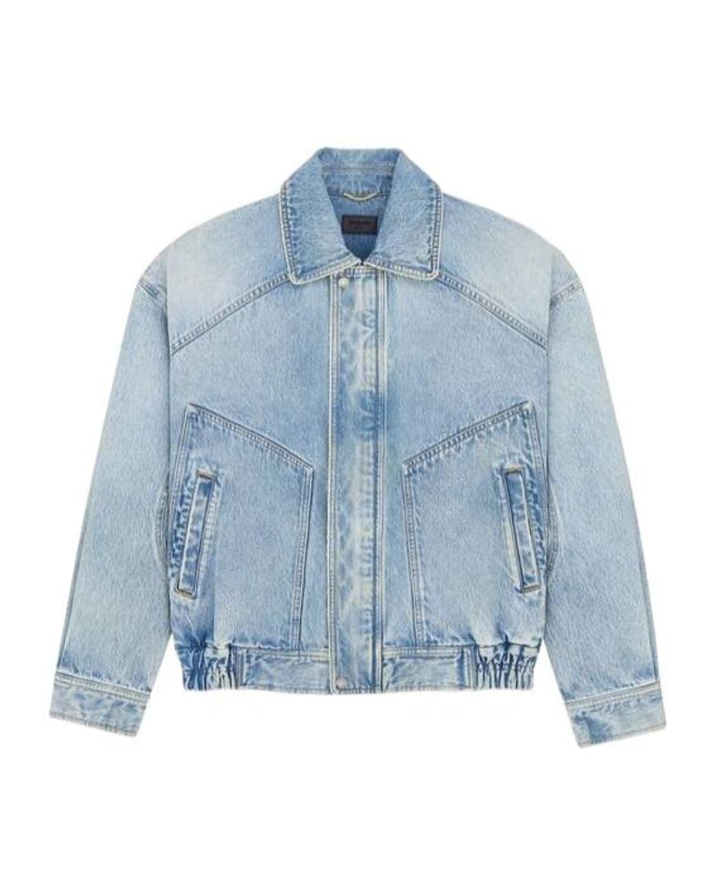 Saint Laurent Blue Relaxed Denim Jacket