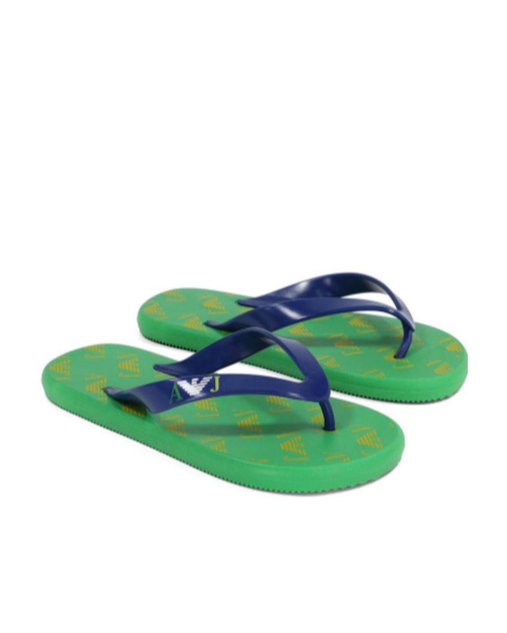 Armani Jeans Green Logo Sandals for men