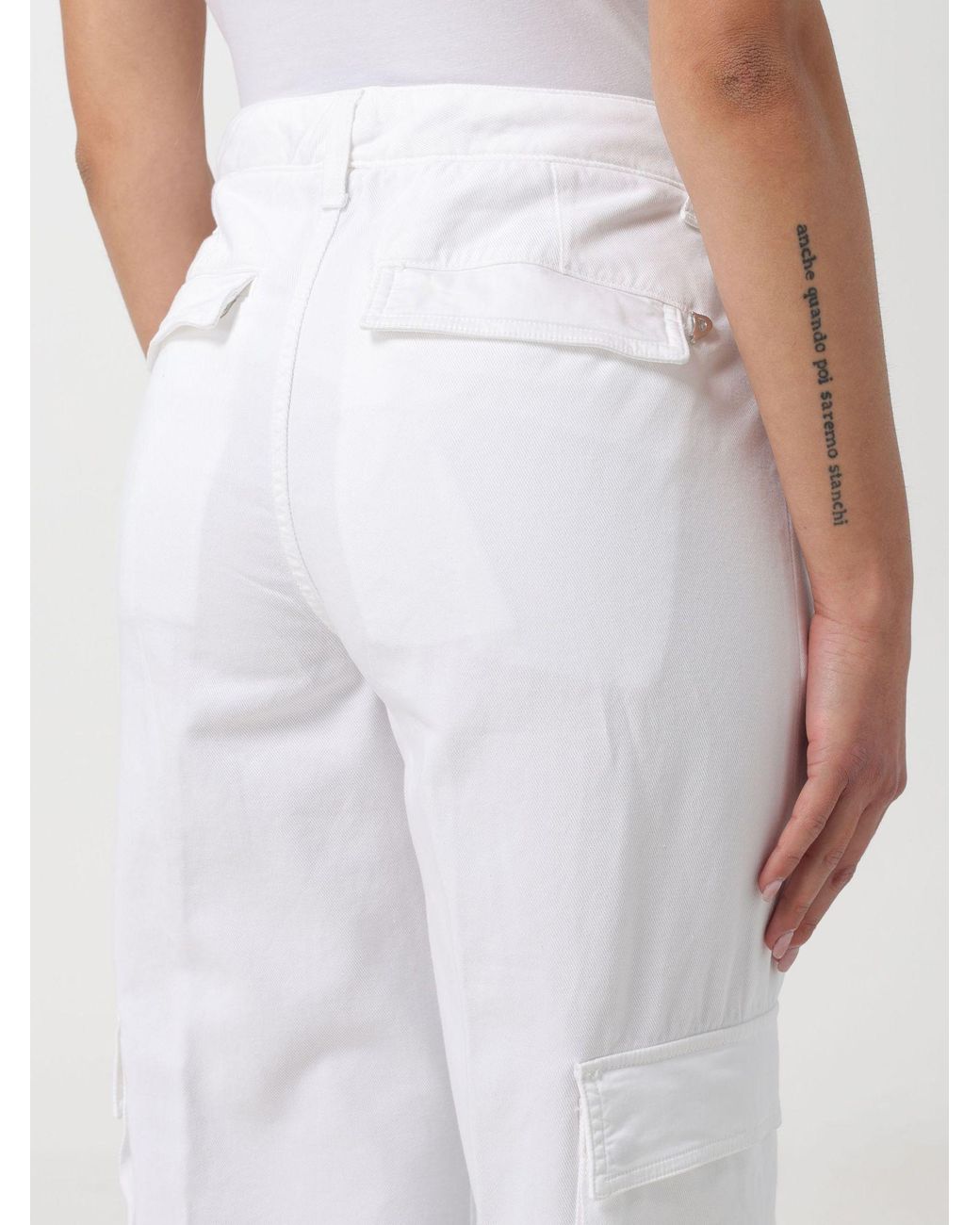 Dondup White Amber Cargo Pants