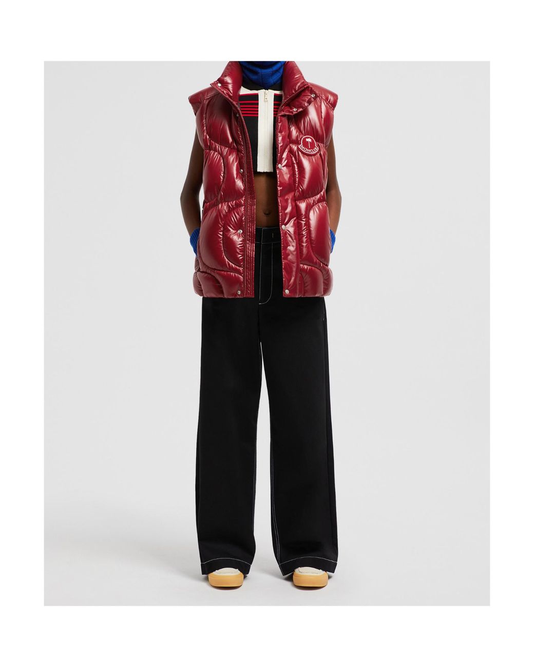 Moncler Red X Palm Angels Gwenyth Down Gilet for men