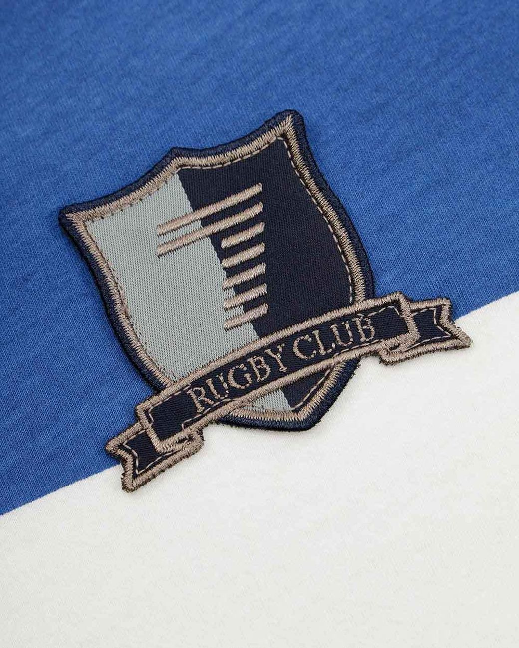 EA7 Blue Logo Patch Polo Shirt for men