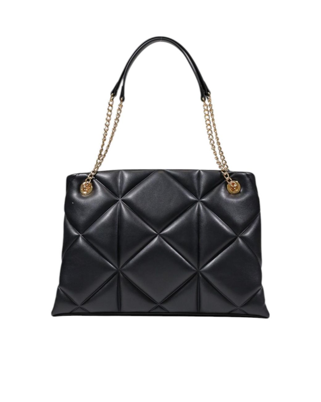 Moschino Black Geometric Quilted Pattern Shoulder Bag
