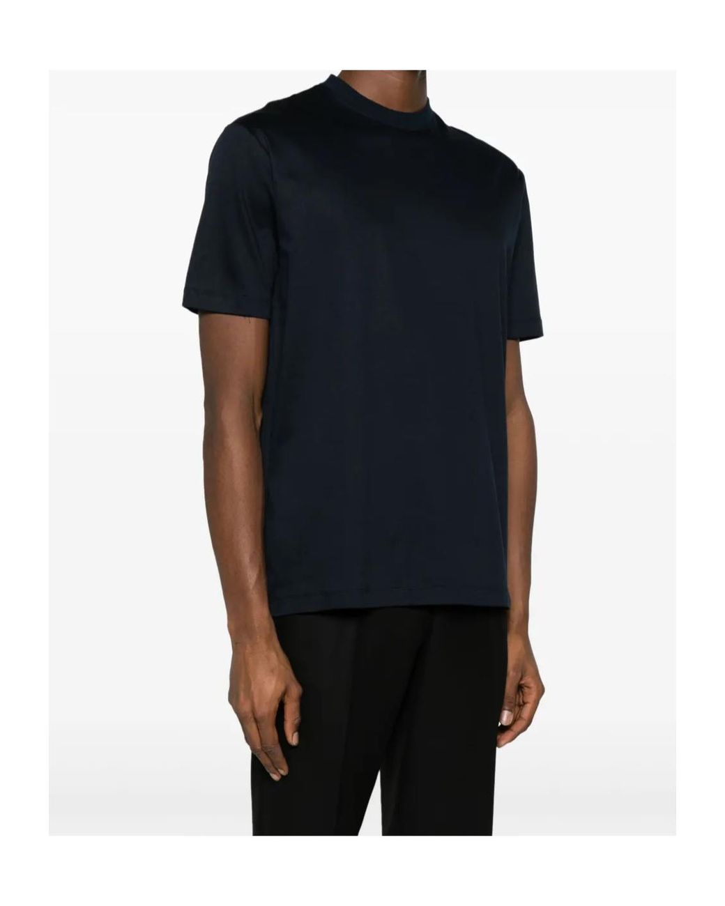 Kiton Black Crew-Neck T-Shirt for men