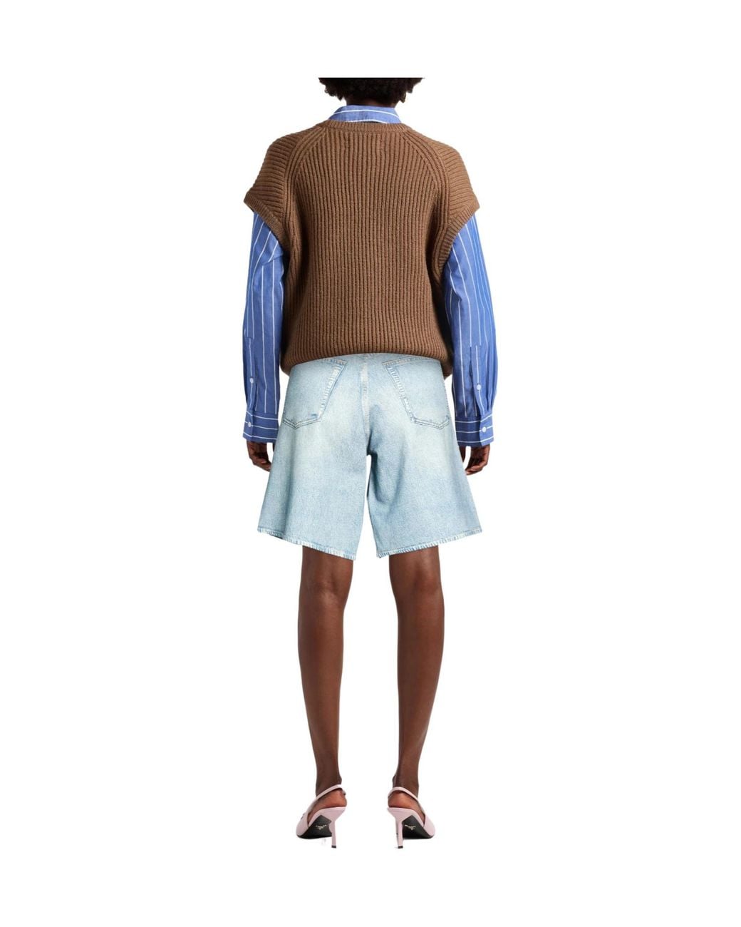 Rag & Bone Blue Denim-Style Shorts