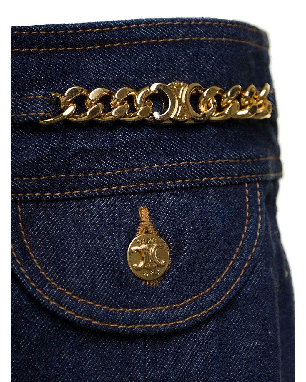 Céline Blue Mini Skirt
