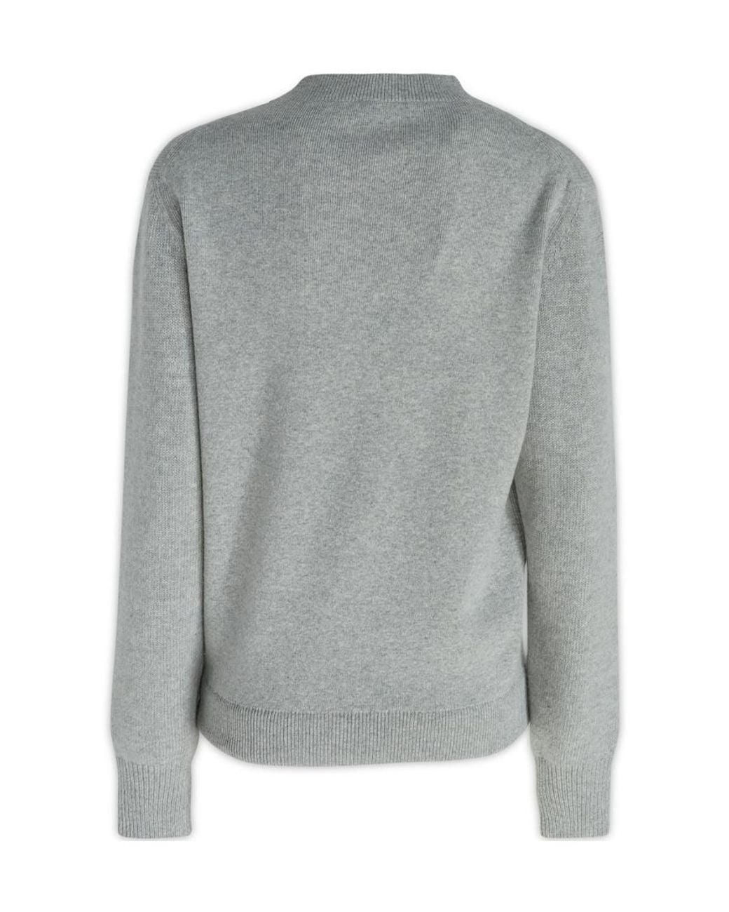 Fendi Gray Crewneck Knit Sweater