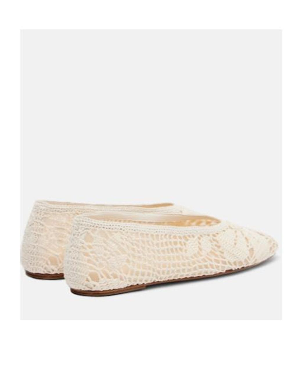 Magda Butrym Natural Crochet Ballet Flats