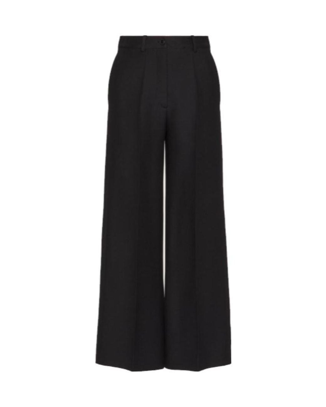Valentino Black Tailored Wide-Leg Trousers