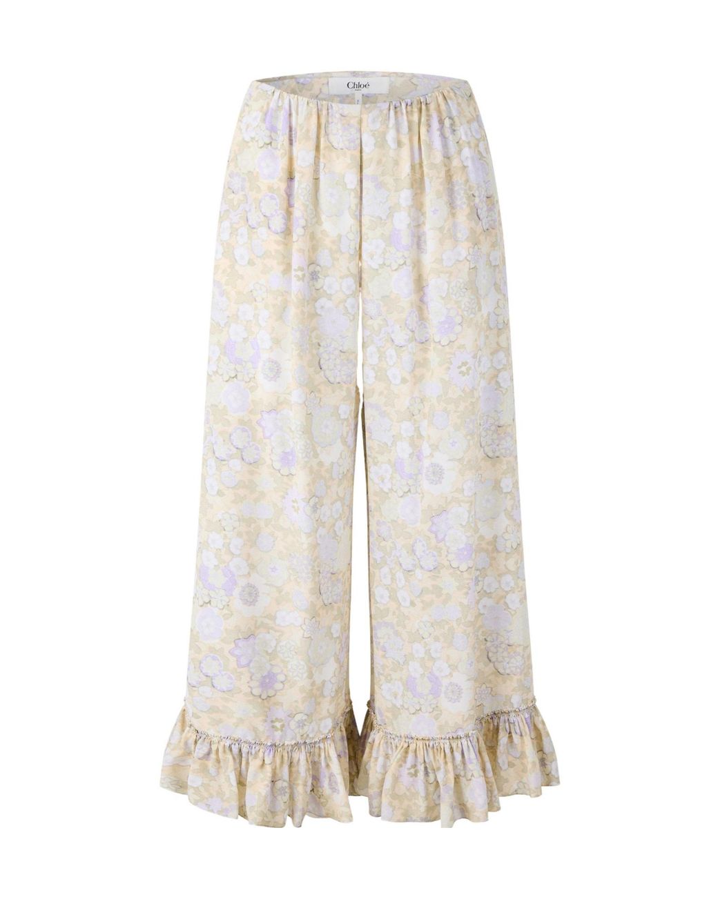 Chloé White Pa29 Wide Leg Trousers