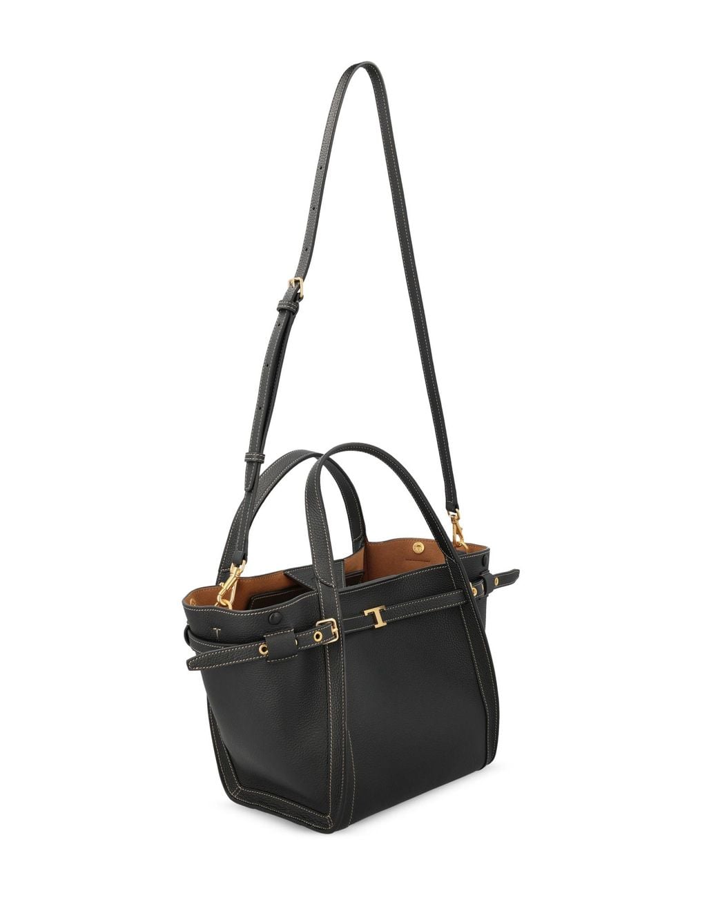 Tod's Black T Timeless Small Tote Bag