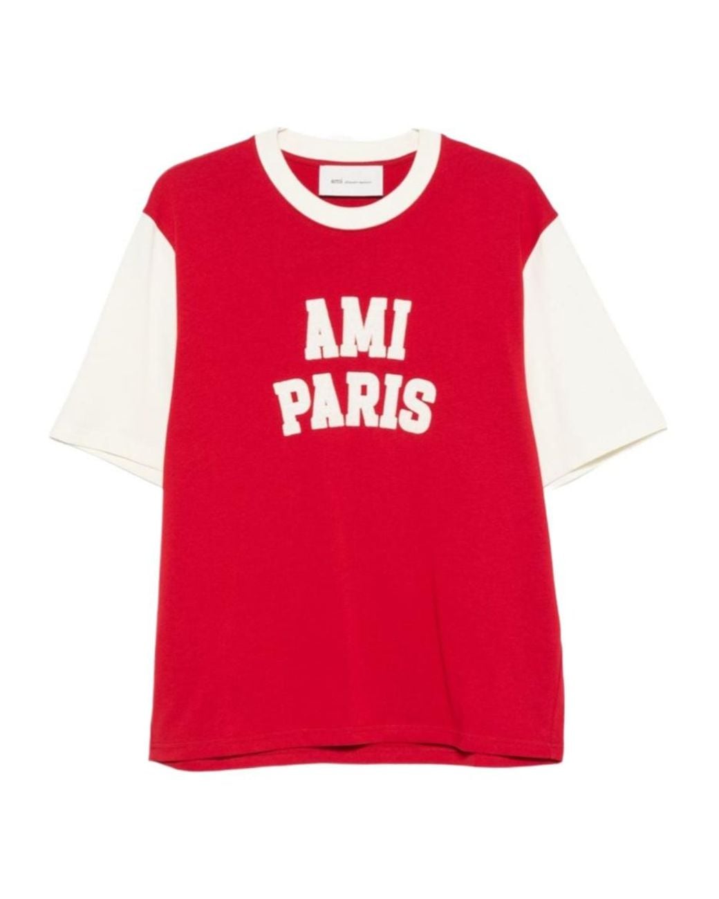 AMI Red Crew Neck Short-Sleeved T-Shirt