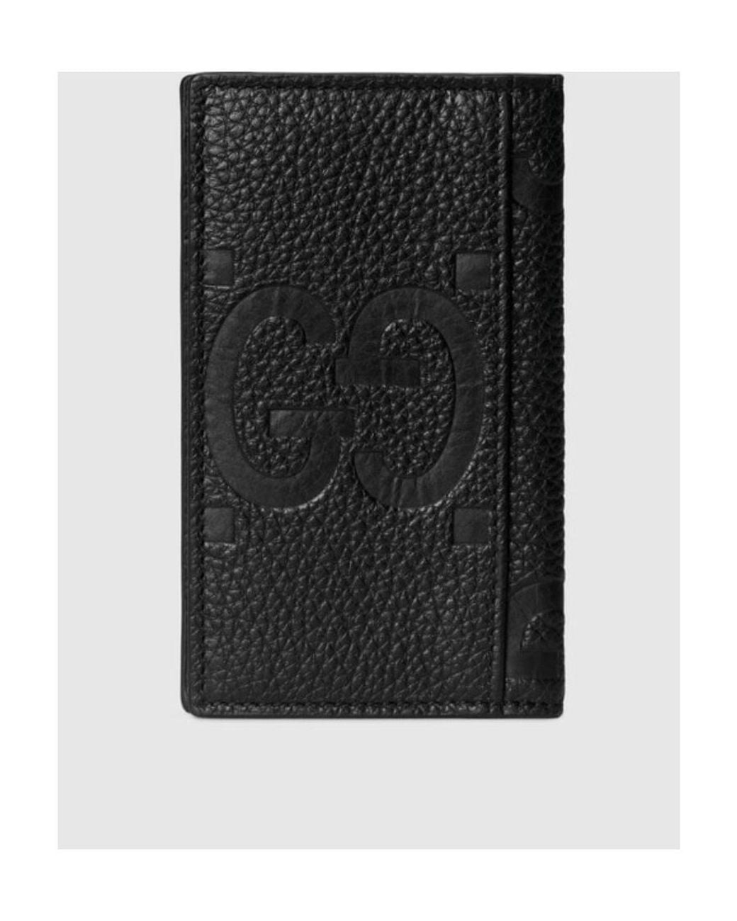 Gucci Black Jumbo Gg Card Holder for men