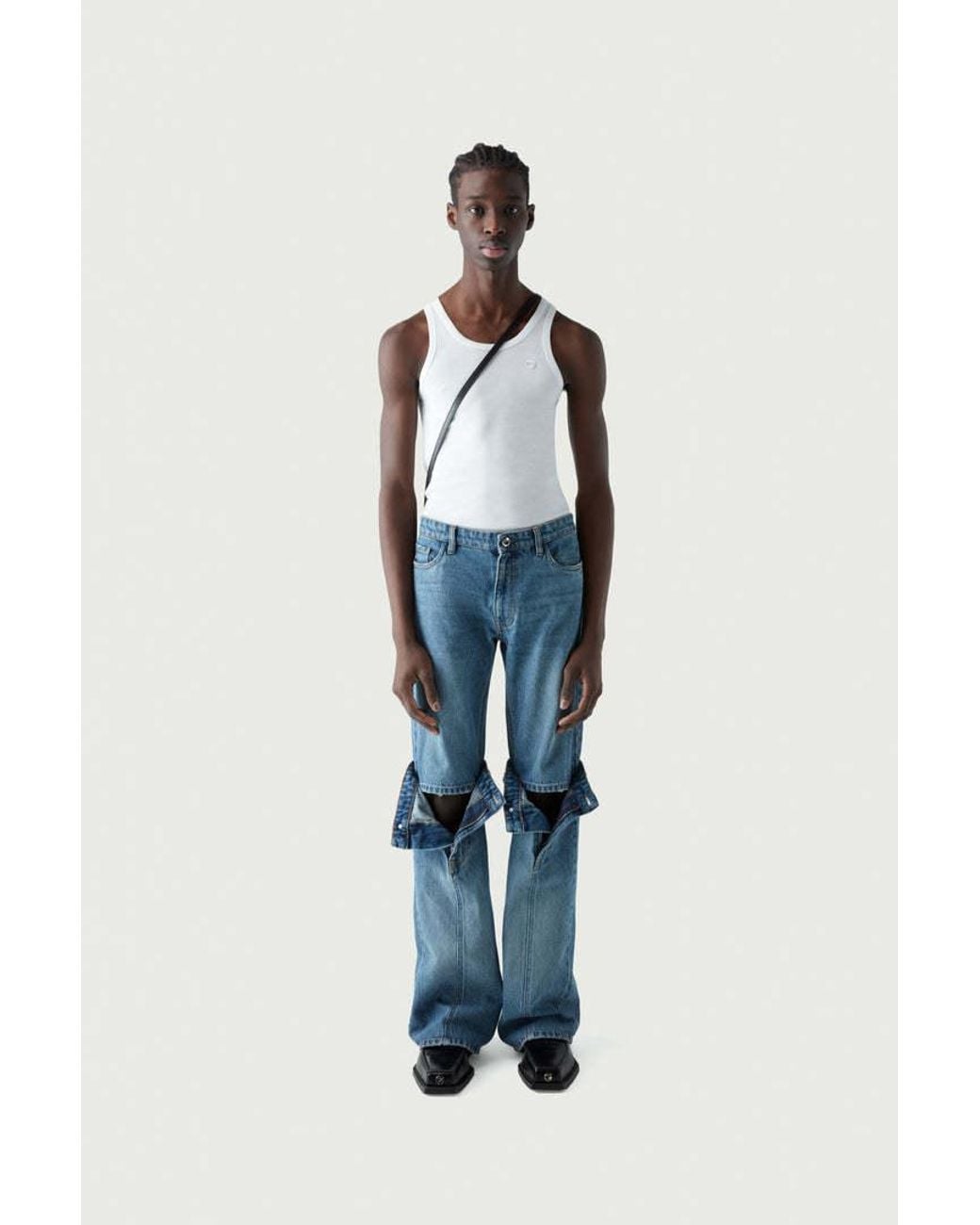 Coperni Blue Multi-Pocket Denim Trousers for men