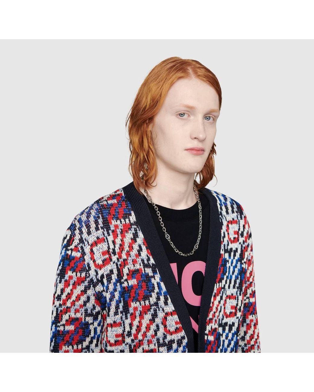 Gucci Multicolor Interlocking Necklace for men