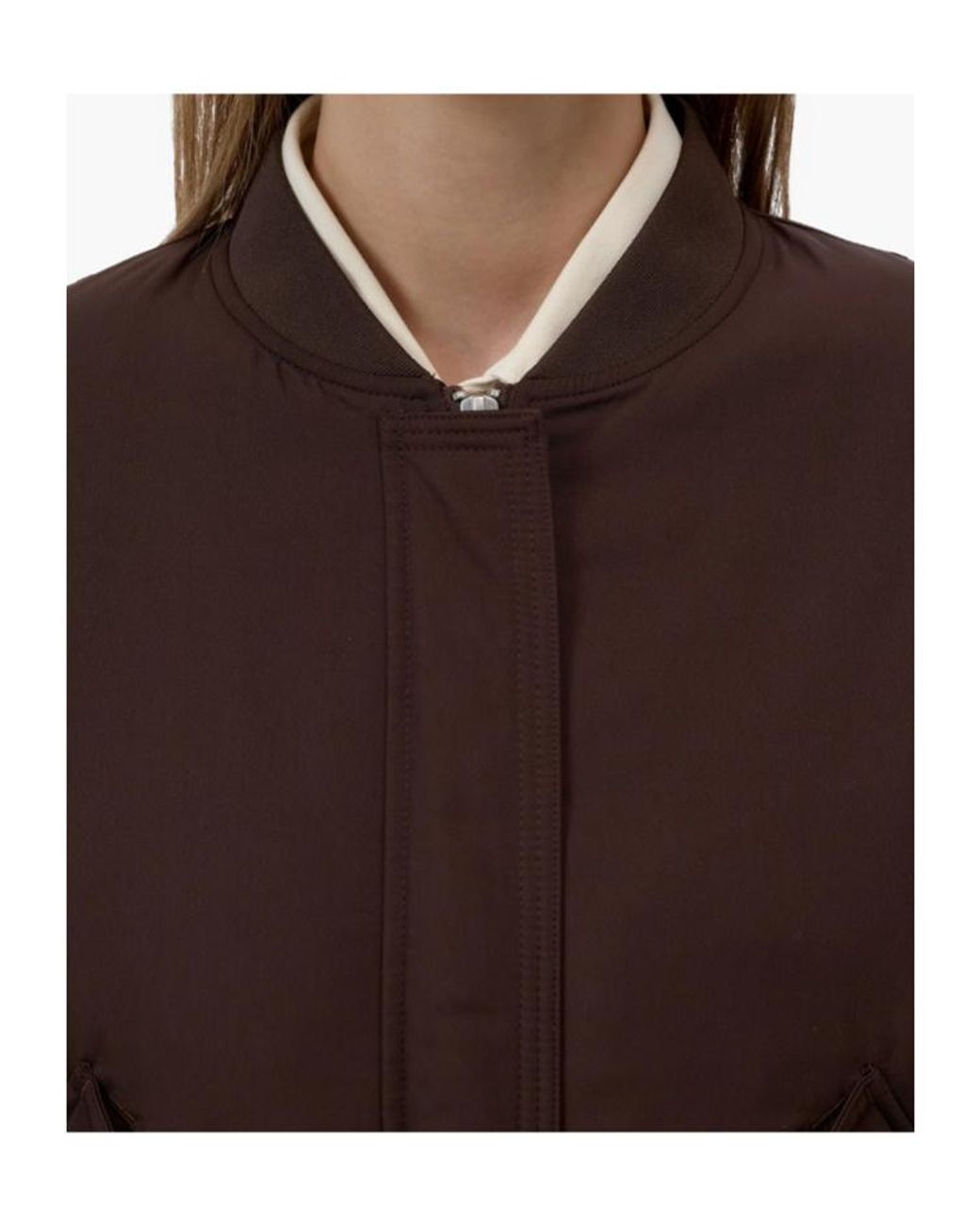 Closed Brown Logo-Patch Bomber Jacket