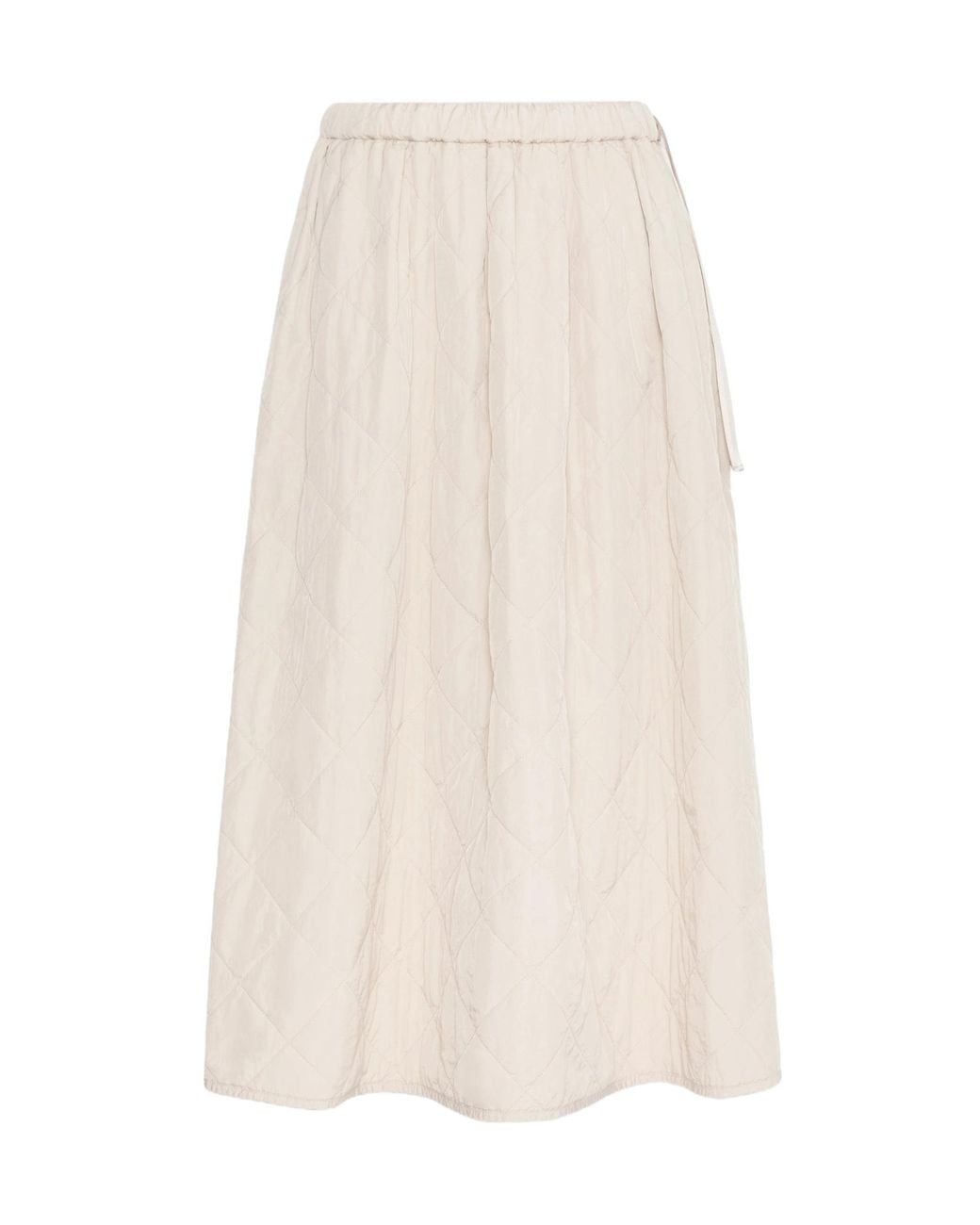 Weekend by Maxmara White Technical Plain-Weave Fabric Flared Skirt