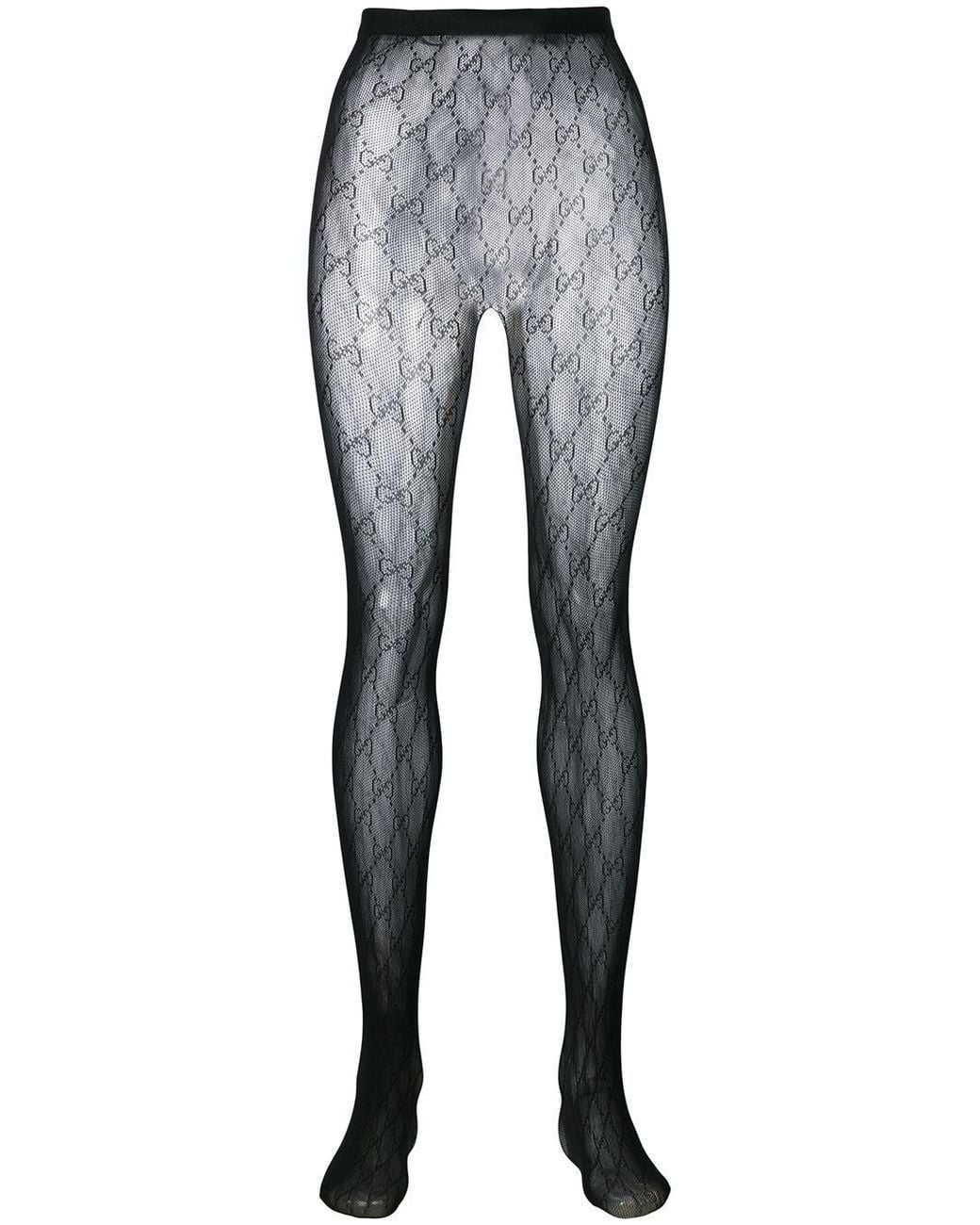 Gucci Black Interlocking G Tights