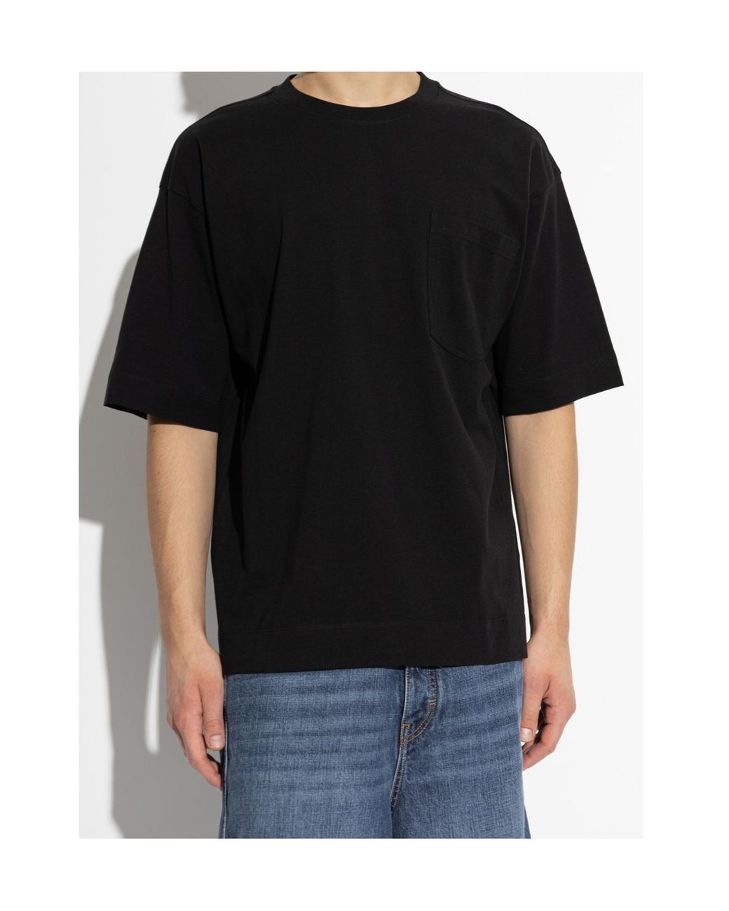 Dries Van Noten Black Short-Sleeved T-Shirt for men