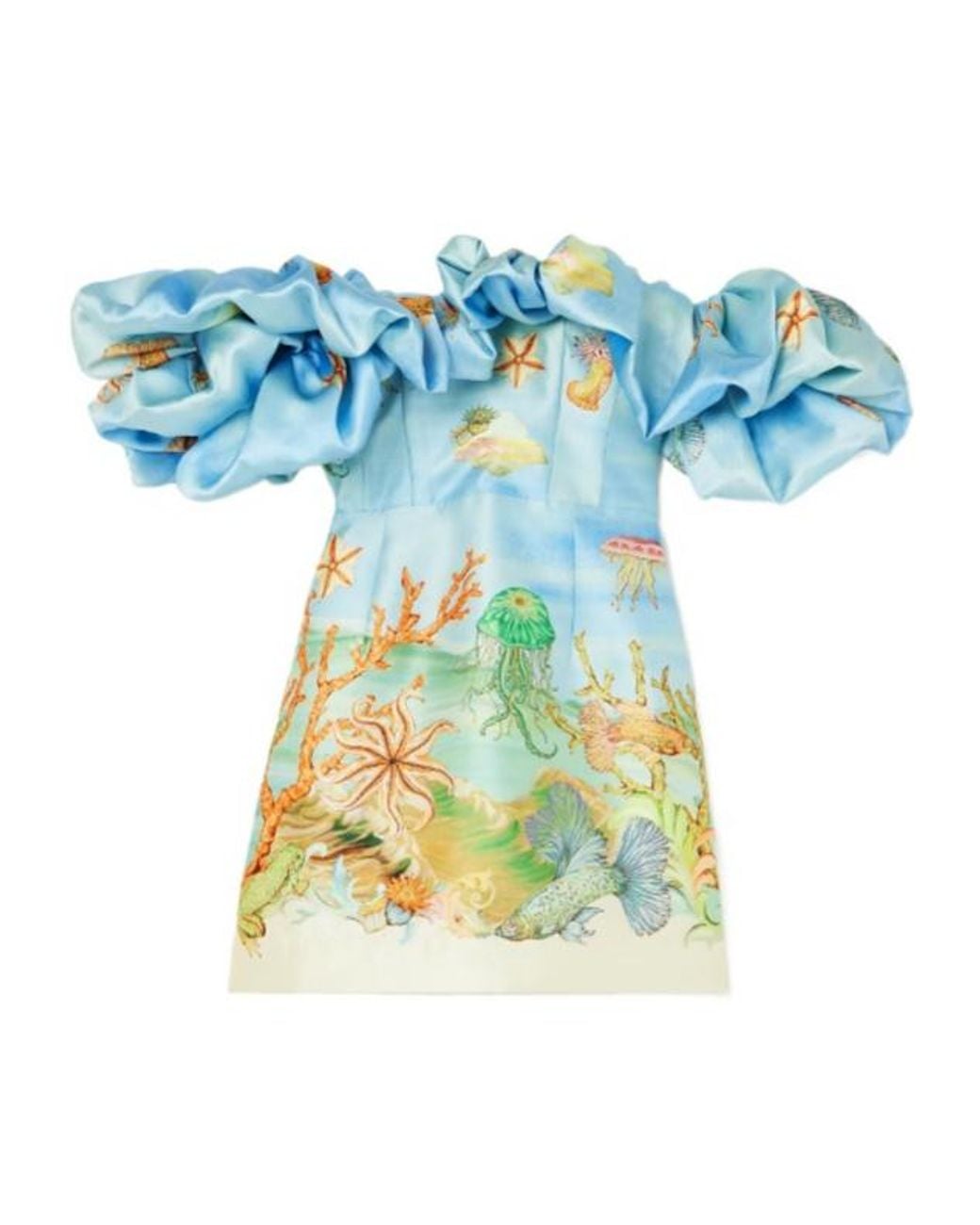 ALÉMAIS Blue Printed Mini Dress