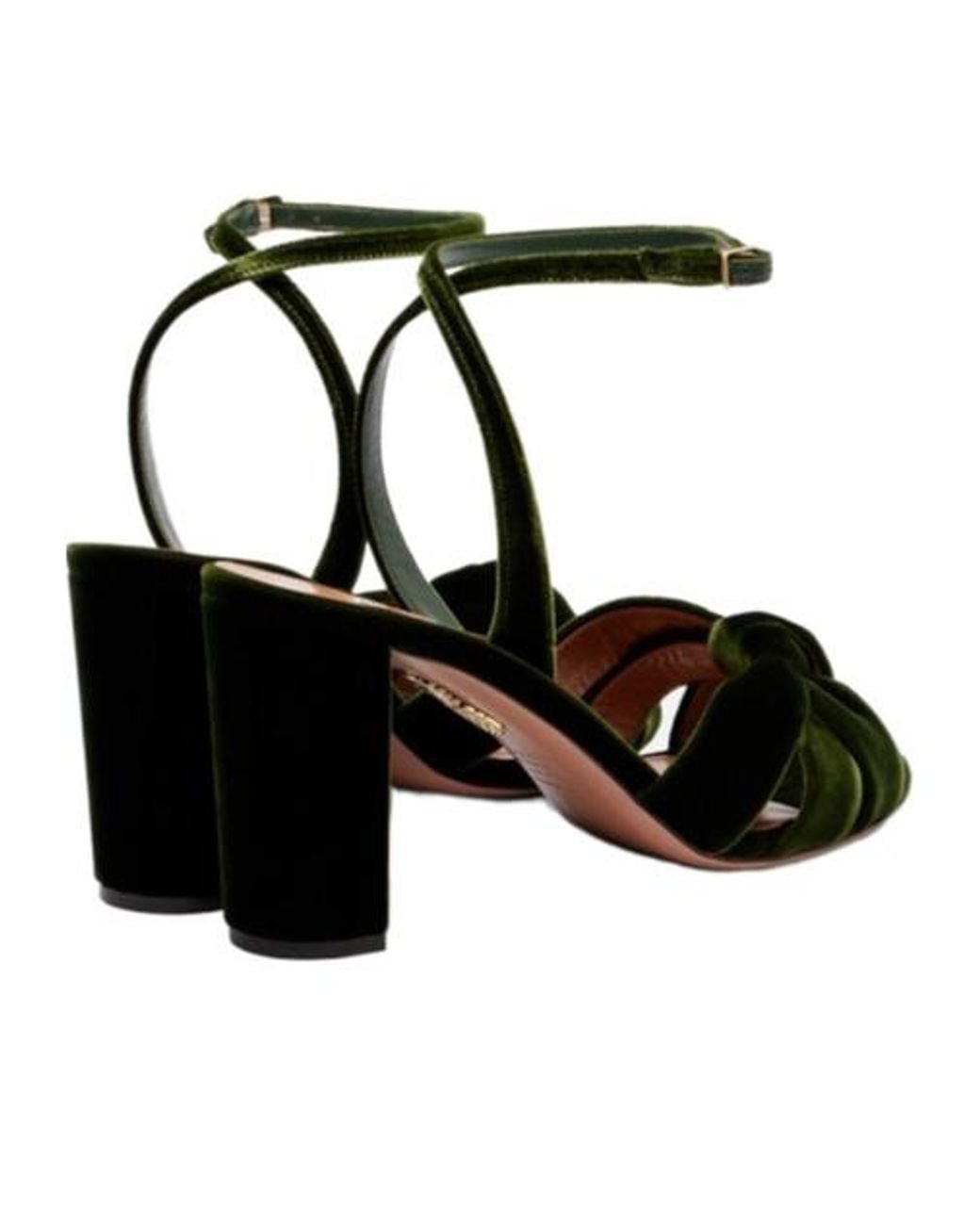 Aquazzura Black Velvet Sandals