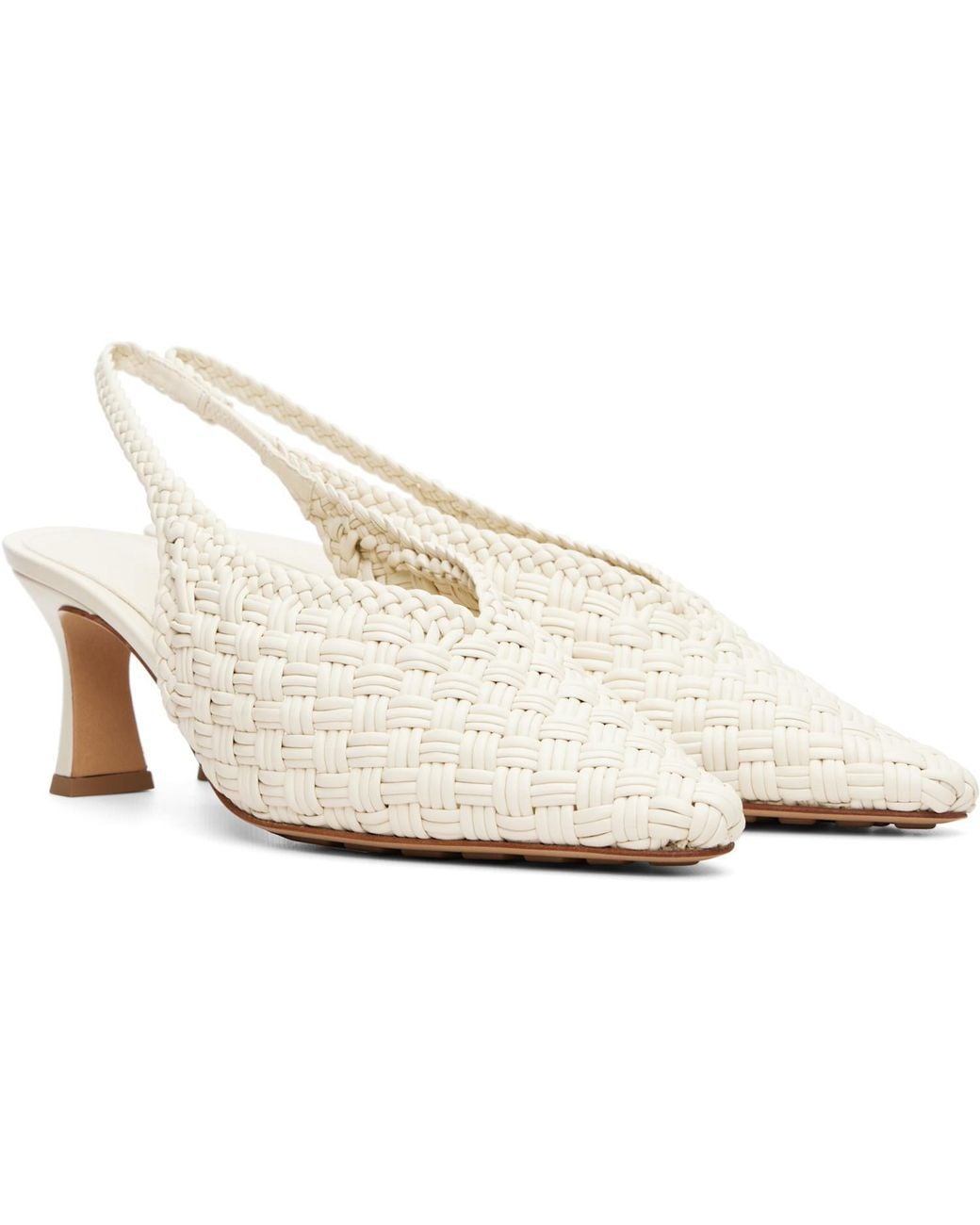 Bottega Veneta White Sofia High-Heeled Sandals