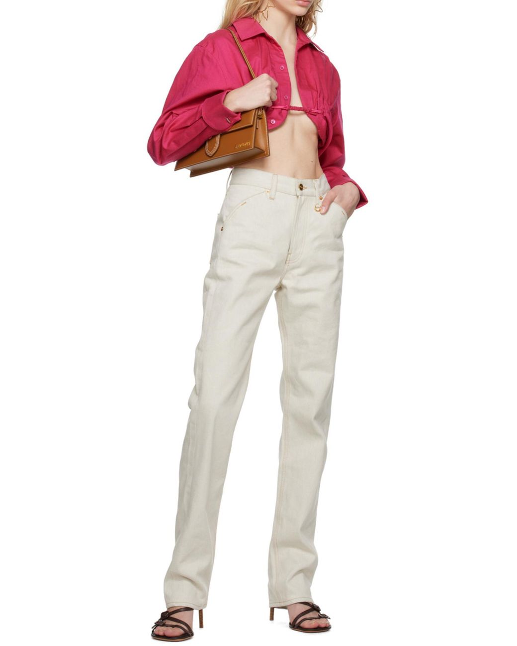 Jacquemus Pink Long Sleeve Short Shirt