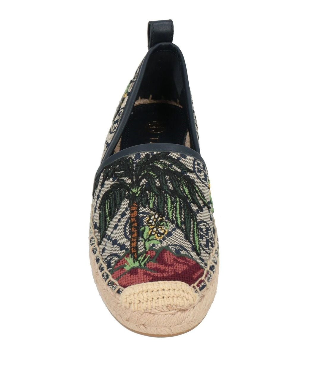 Tory Burch Gray Logo-Print Espadrilles