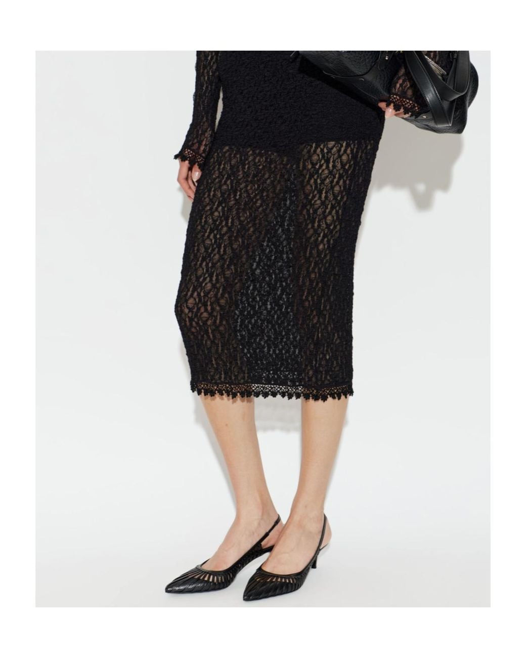 Isabel Marant Black Pionee Woven Slingback Heeled Pumps