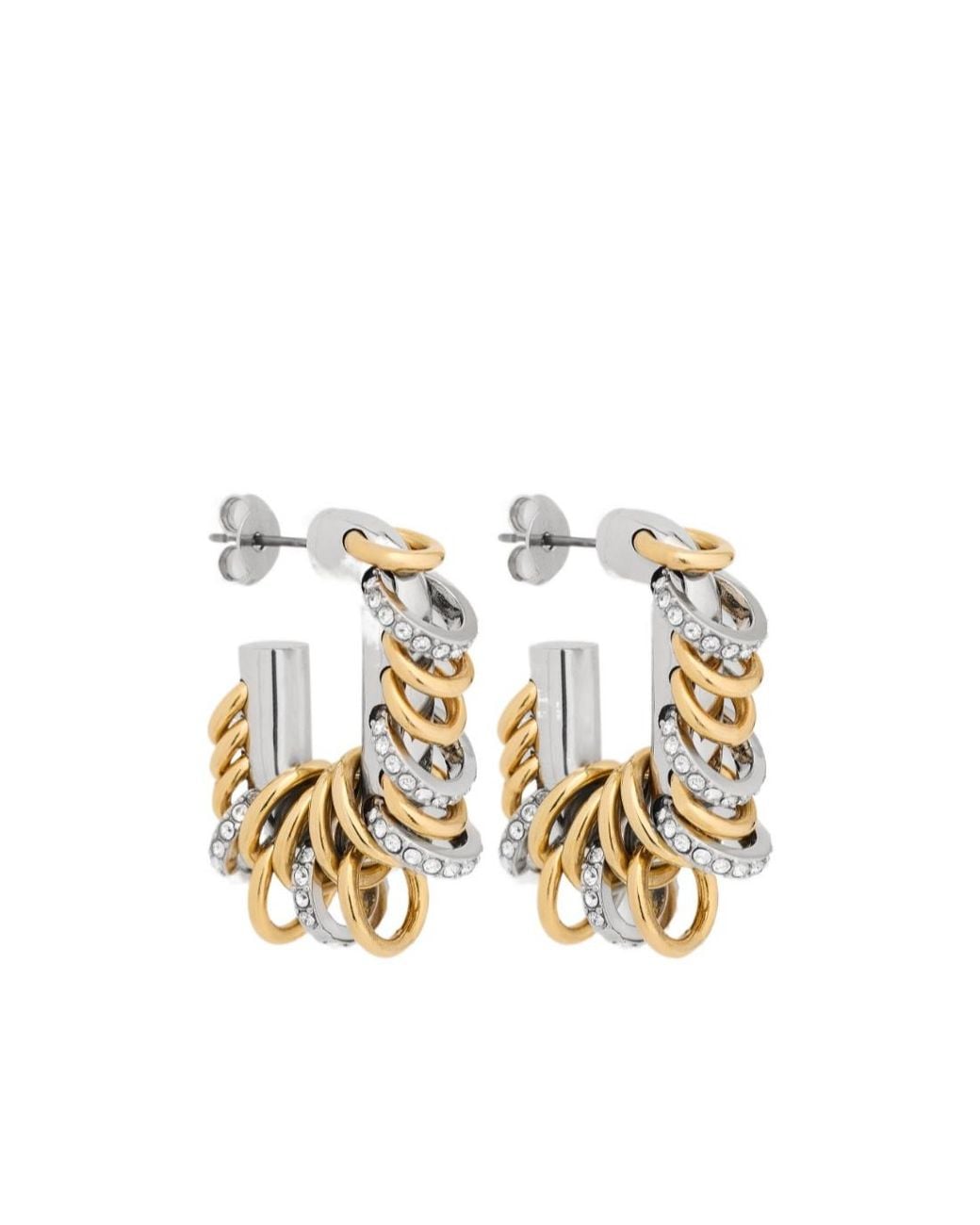 Rabanne Metallic Rabanne Small Punk Xl Link Earrings