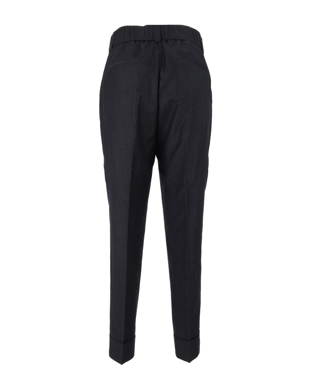 Peserico Blue Pleated Turned-Up Trousers