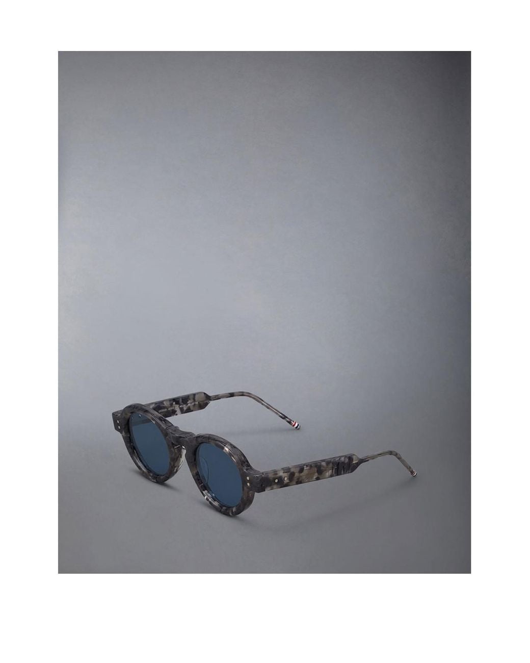 Thom Browne Blue Tortoiseshell Round-Frame Sunglasses for men