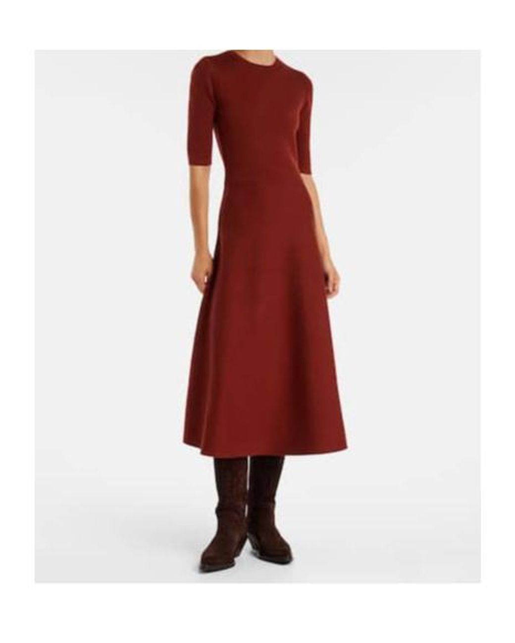 Gabriela Hearst Red Round-Neck Dress