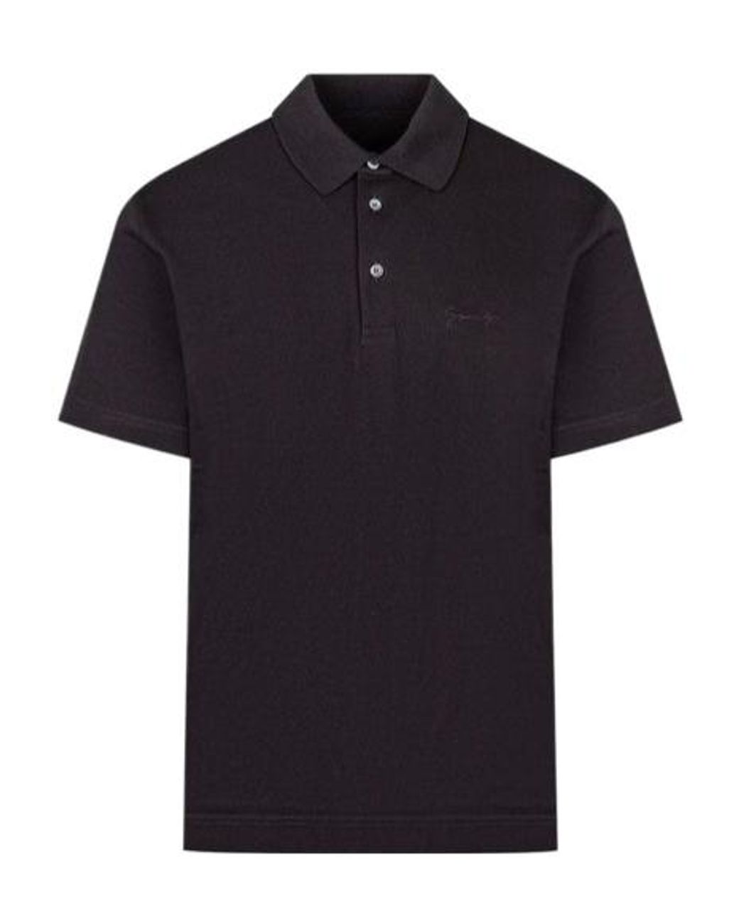 Givenchy Black Logo Embroidered Short-Sleeved Polo Shirt for men