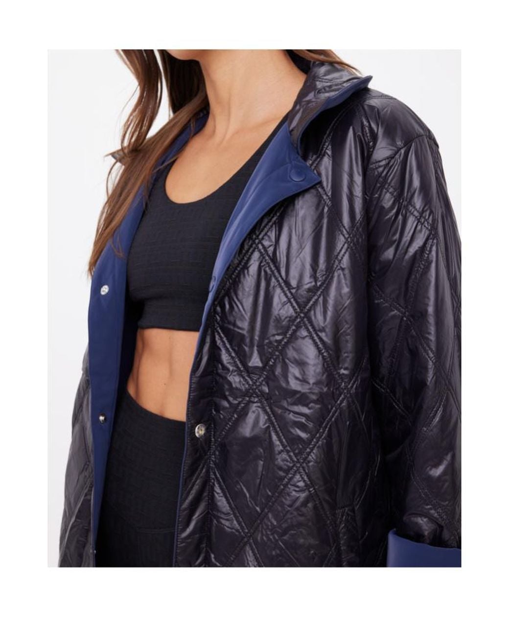 The Upside Blue Levi Reversible Quilted Jacket