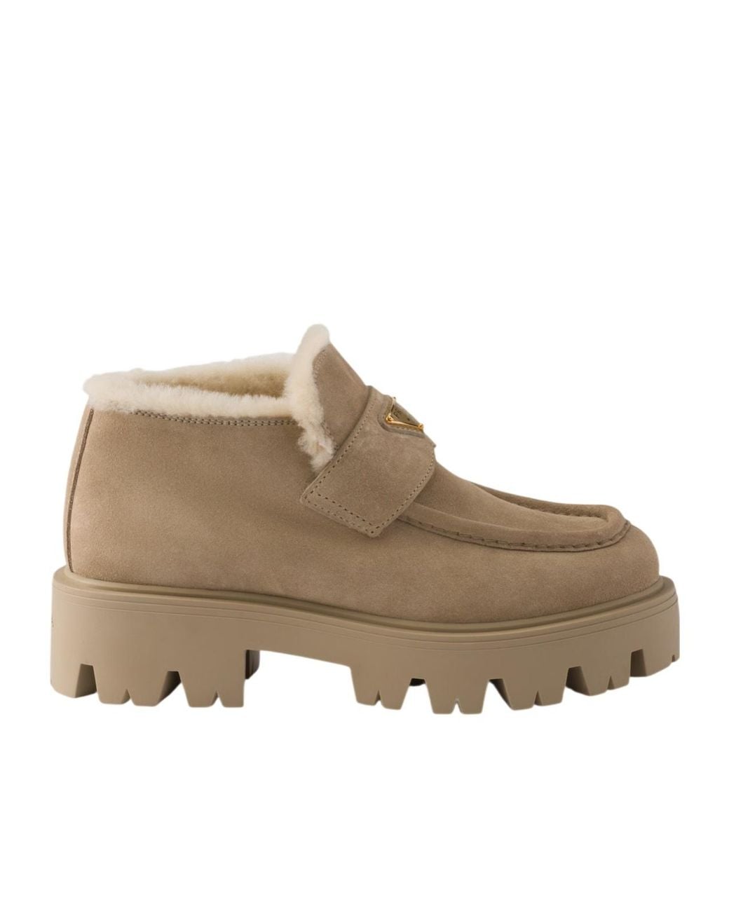 Prada Brown Suede Loafers