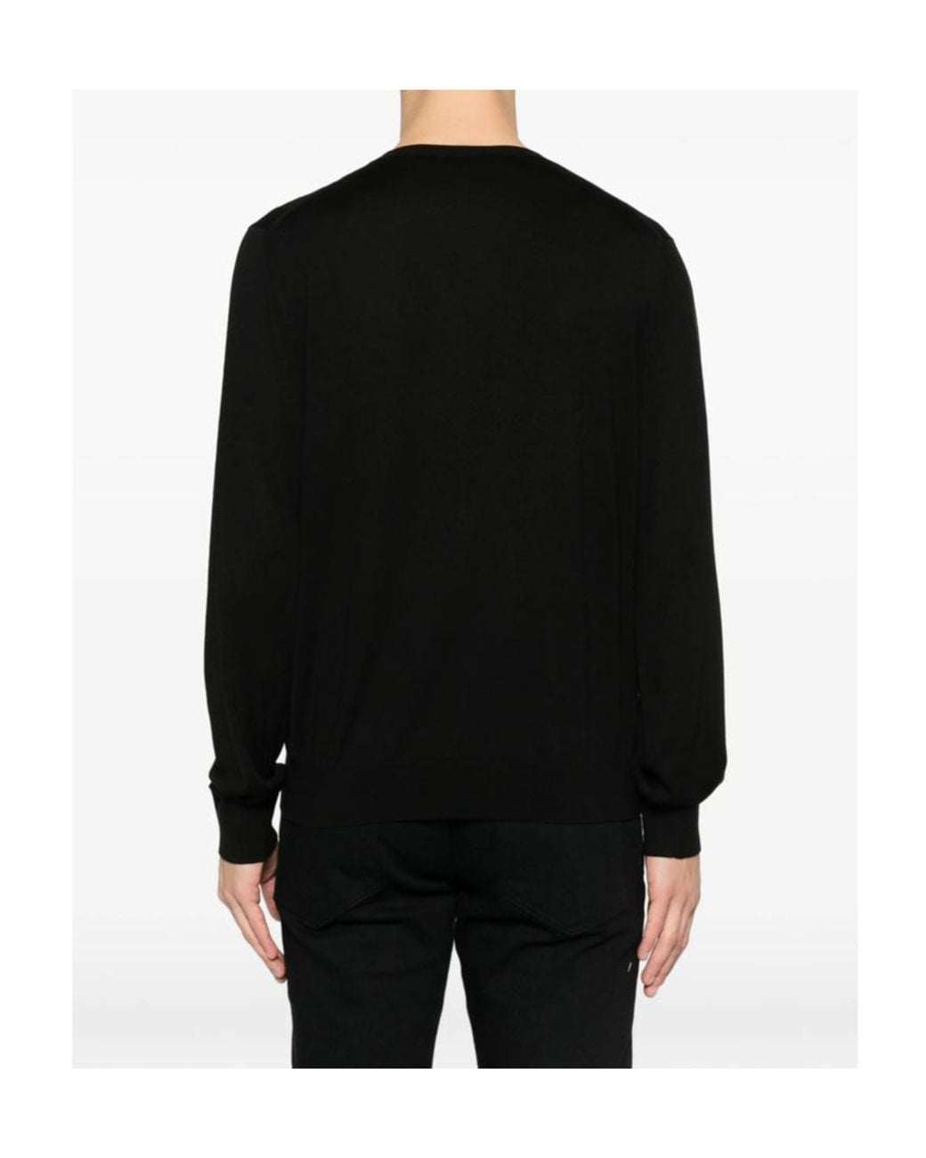 Tom Ford Black Crewneck Long-Sleeved Pullover for men