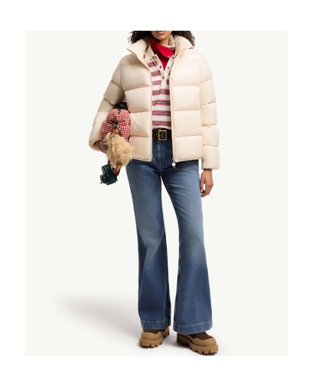 Moncler Natural Abbadia Short Down Jacket