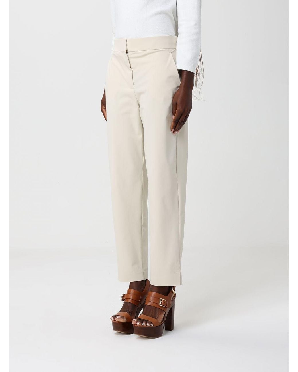 Max Mara White Side Pocket Casual Pants
