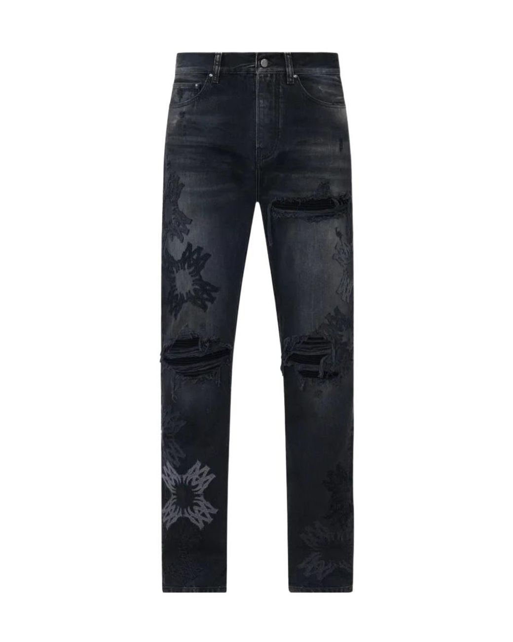Amiri Blue Ma Quad Distressed-Effect Jeans for men