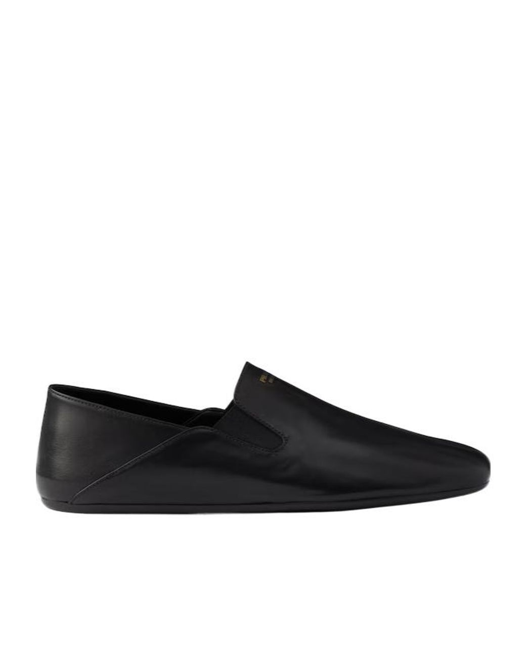 Prada Black Logo Printed Slip-On Loafers for men