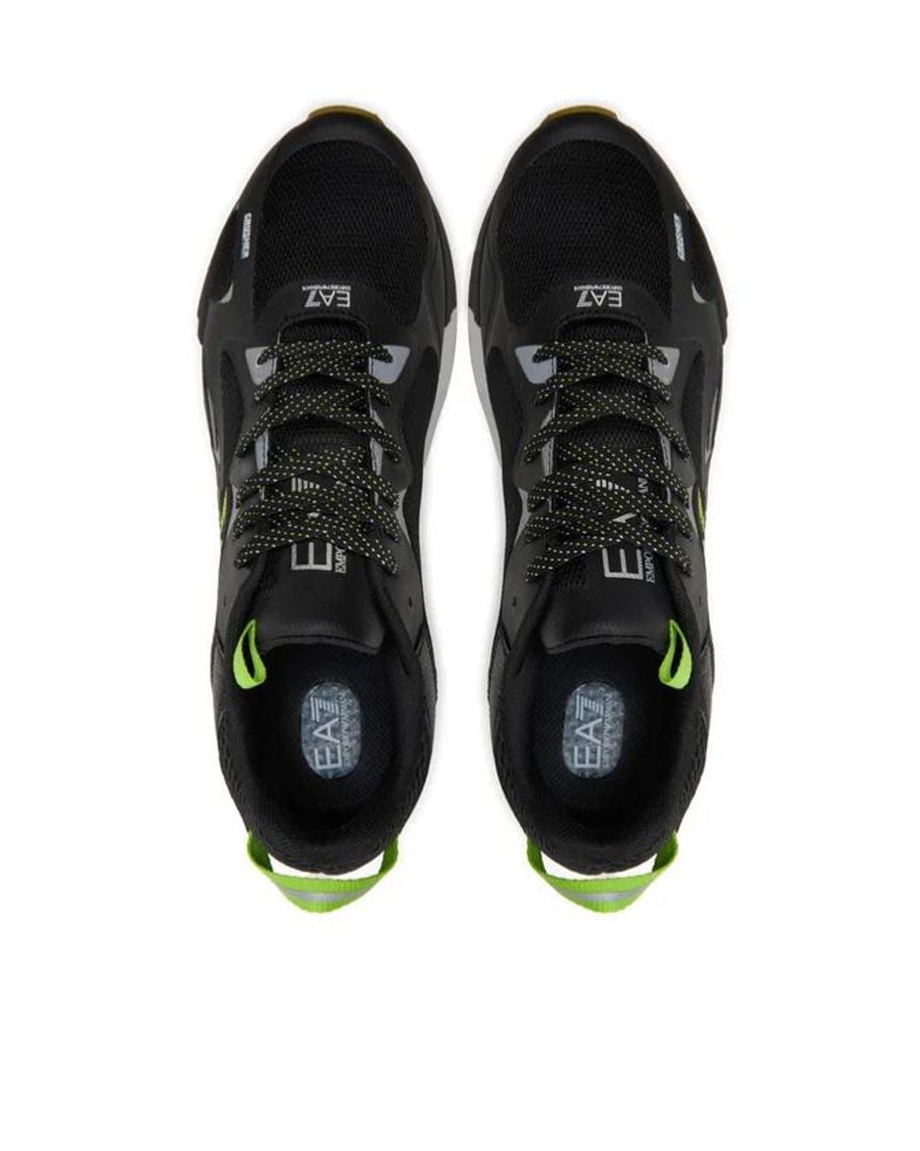 EA7 Black Lace-Up Sneakers for men